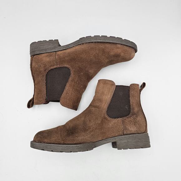 Born Women's Size 10 M US EUC Cove Brown Suede Pull On Chelsea Ankle Boots Shoes - Picture 7 of 8